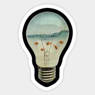 Goldfish in a lightbulb Sticker